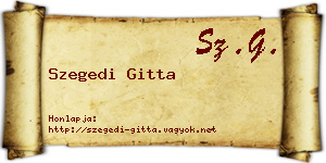 Szegedi Gitta névjegykártya